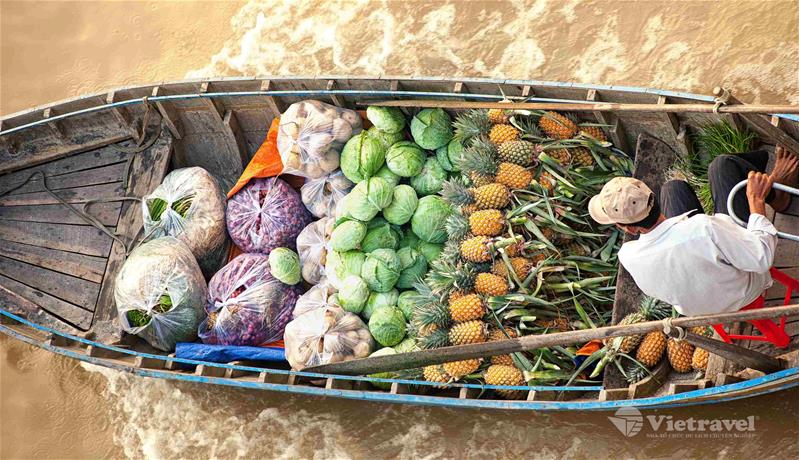 Tour information: Cai Rang Floating Market - Truc Lam Zen Monastery - My Khanh Eco-Tourism Park